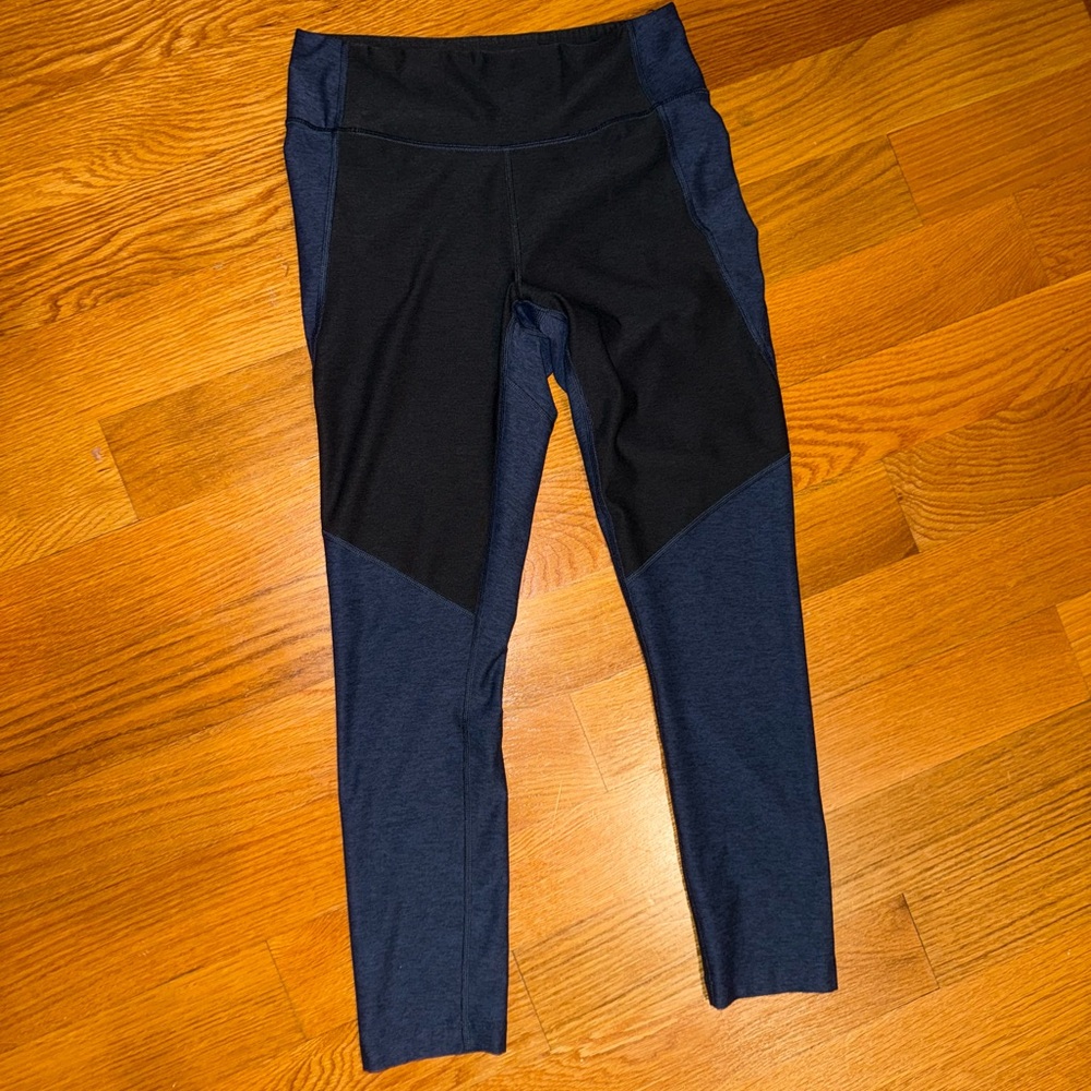 Outdoor Voices Two Toned Blue Leggings